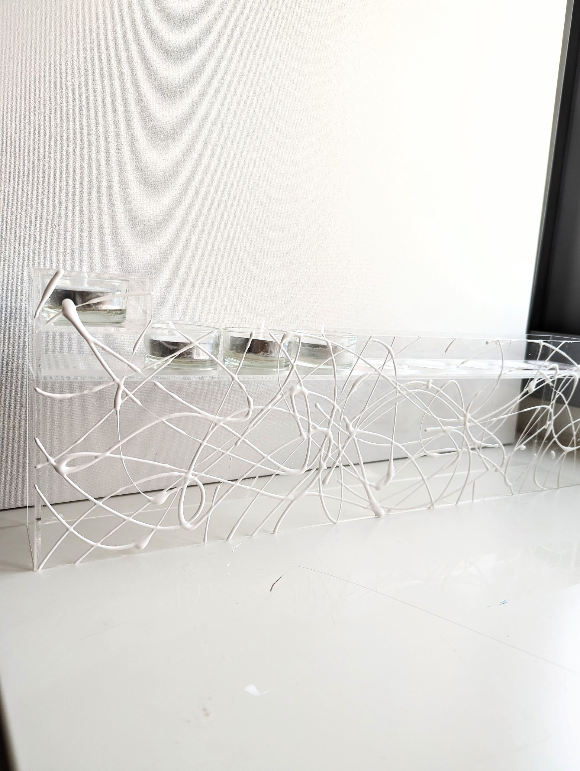 Chanukiah White Lines